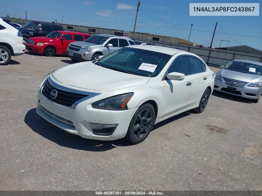 2015 Nissan Altima 2.5/2.5 S/2.5 Sl/2.5 Sv VIN: 1N4AL3AP8FC243867 Lot: 40297381