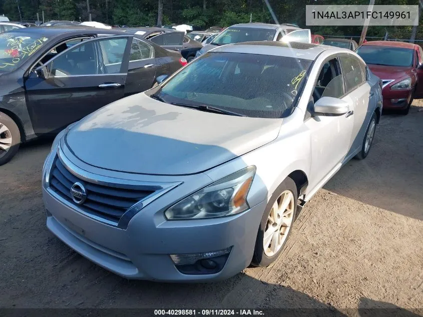 2015 Nissan Altima 2.5 Sv VIN: 1N4AL3AP1FC149961 Lot: 40298581