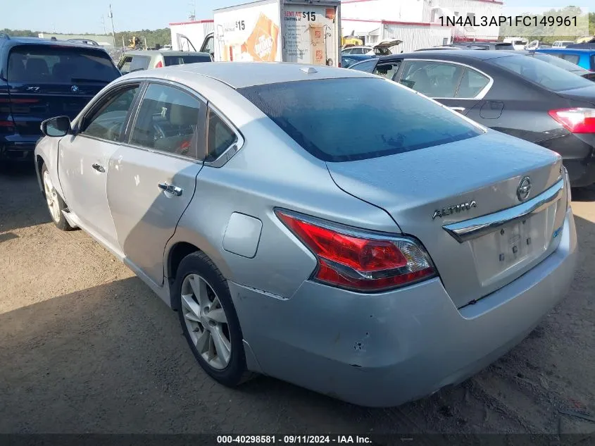 2015 Nissan Altima 2.5 Sv VIN: 1N4AL3AP1FC149961 Lot: 40298581