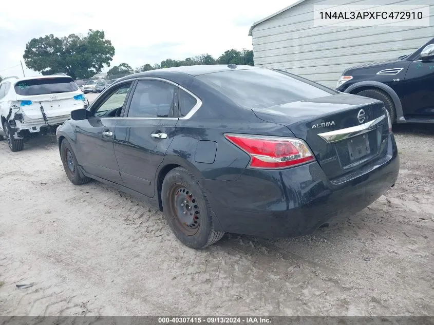 2015 Nissan Altima 2.5 Sv VIN: 1N4AL3APXFC472910 Lot: 40307415