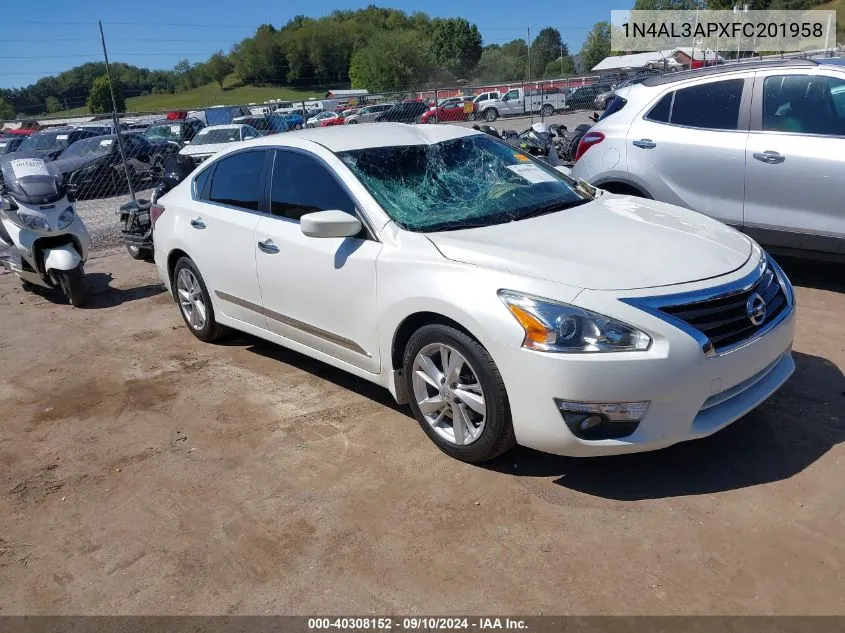 2015 Nissan Altima 2.5 Sv VIN: 1N4AL3APXFC201958 Lot: 40308152