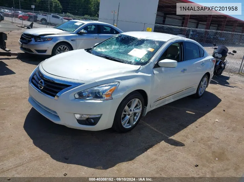 2015 Nissan Altima 2.5 Sv VIN: 1N4AL3APXFC201958 Lot: 40308152