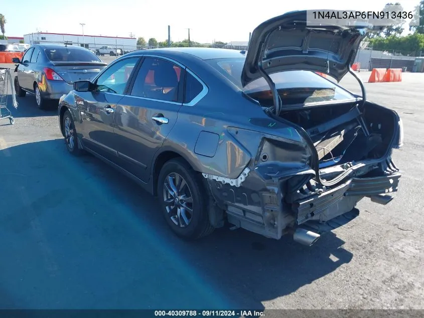 2015 Nissan Altima 2.5 S VIN: 1N4AL3AP6FN913436 Lot: 40309788