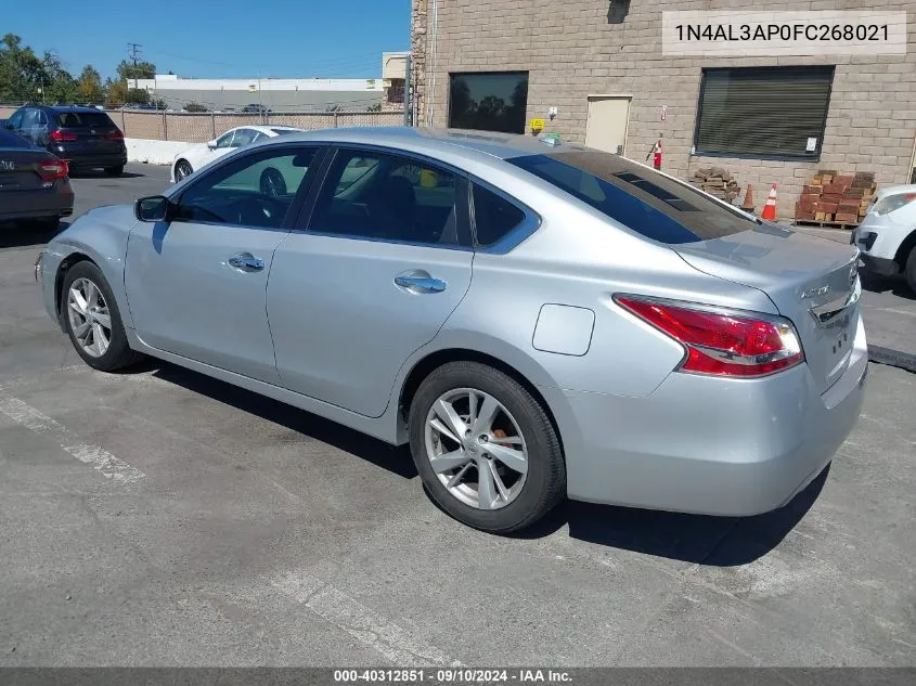 2015 Nissan Altima 2.5 Sv VIN: 1N4AL3AP0FC268021 Lot: 40312851