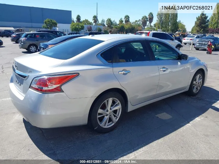 2015 Nissan Altima 2.5 Sv VIN: 1N4AL3AP0FC268021 Lot: 40312851