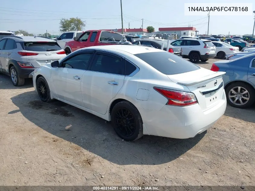 2015 Nissan Altima 2.5 Sv VIN: 1N4AL3AP6FC478168 Lot: 40314291