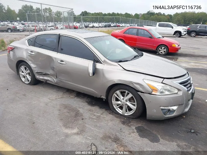 2015 Nissan Altima 2.5 Sl VIN: 1N4AL3AP5FC116736 Lot: 40318121