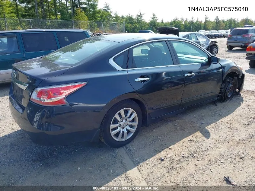 2015 Nissan Altima 2.5/S/Sv/Sl VIN: 1N4AL3AP5FC575040 Lot: 40320183