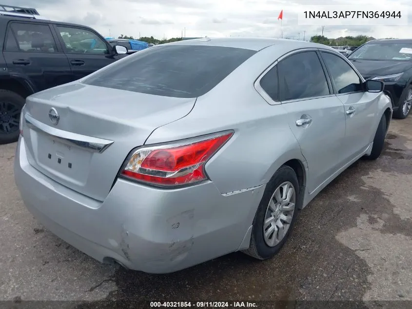 2015 Nissan Altima 2.5 S VIN: 1N4AL3AP7FN364944 Lot: 40321854