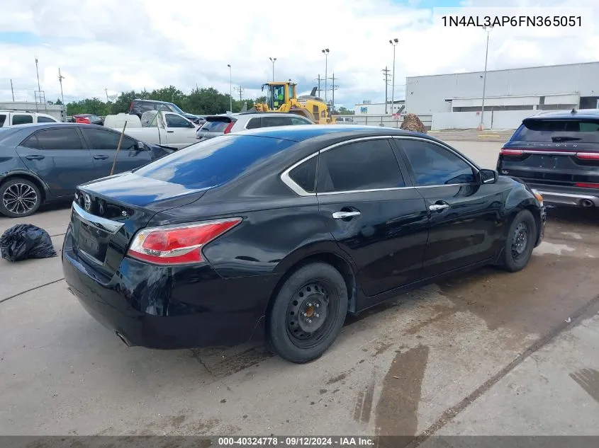 2015 Nissan Altima 2.5 S VIN: 1N4AL3AP6FN365051 Lot: 40324778