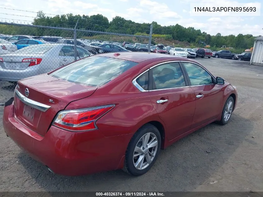 2015 Nissan Altima 2.5 Sl VIN: 1N4AL3AP0FN895693 Lot: 40326374