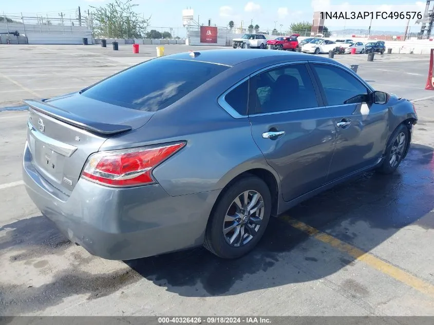 2015 Nissan Altima 2.5 S VIN: 1N4AL3AP1FC496576 Lot: 40326426