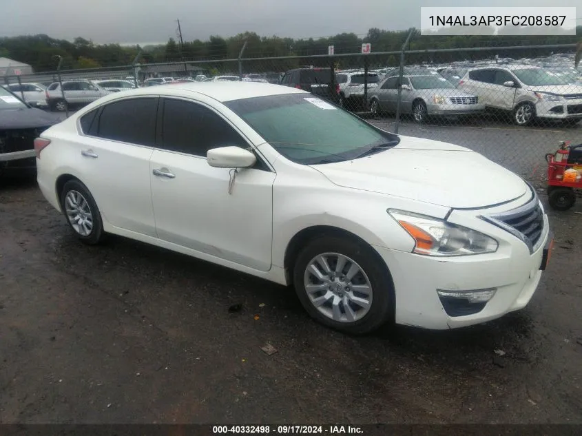 2015 Nissan Altima 2.5 S VIN: 1N4AL3AP3FC208587 Lot: 40332498