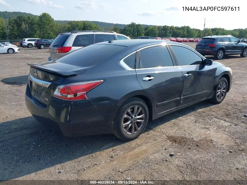 2015 Nissan Altima 2.5 S VIN: 1N4AL3AP0FC597611 Lot: 40335034