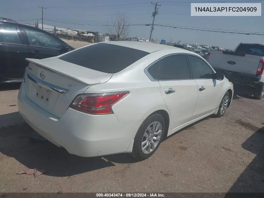 2015 Nissan Altima 2.5 S VIN: 1N4AL3AP1FC204909 Lot: 40343474