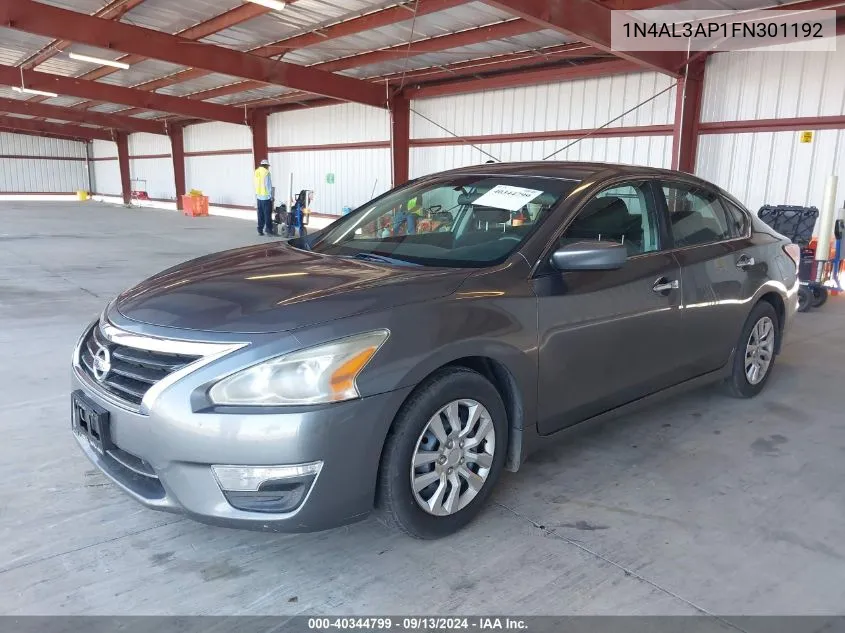 2015 Nissan Altima 2.5 S VIN: 1N4AL3AP1FN301192 Lot: 40344799