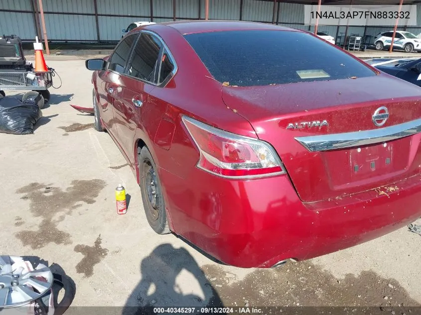 2015 Nissan Altima 2.5/S/Sv/Sl VIN: 1N4AL3AP7FN883332 Lot: 40345297