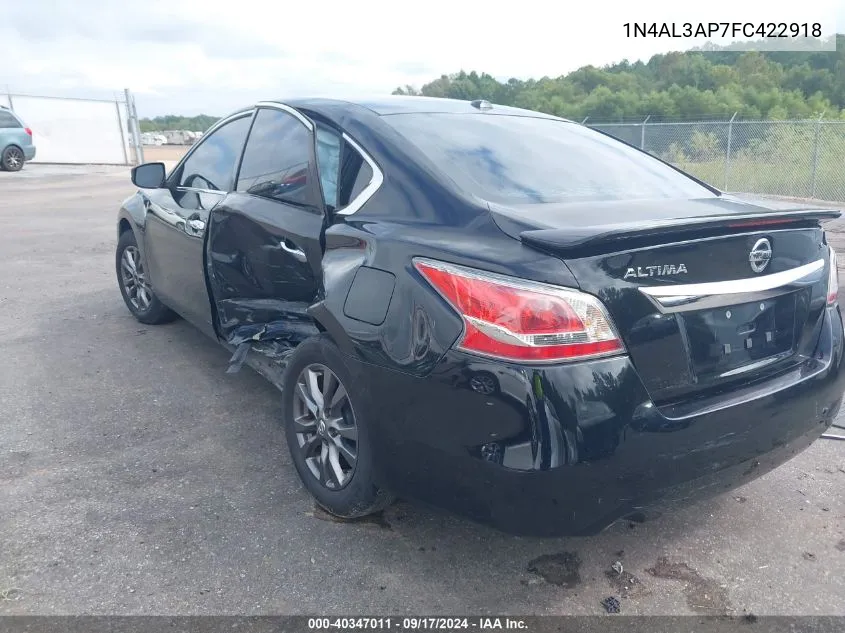 2015 Nissan Altima 2.5 S VIN: 1N4AL3AP7FC422918 Lot: 40347011