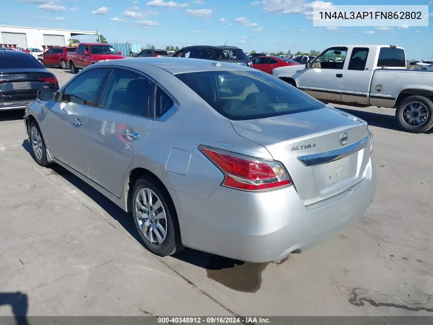 2015 Nissan Altima 2.5 S VIN: 1N4AL3AP1FN862802 Lot: 40348912