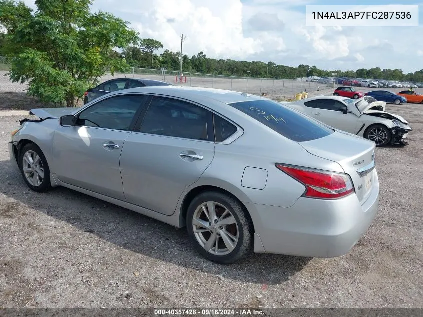 2015 Nissan Altima 2.5 Sv VIN: 1N4AL3AP7FC287536 Lot: 40357428