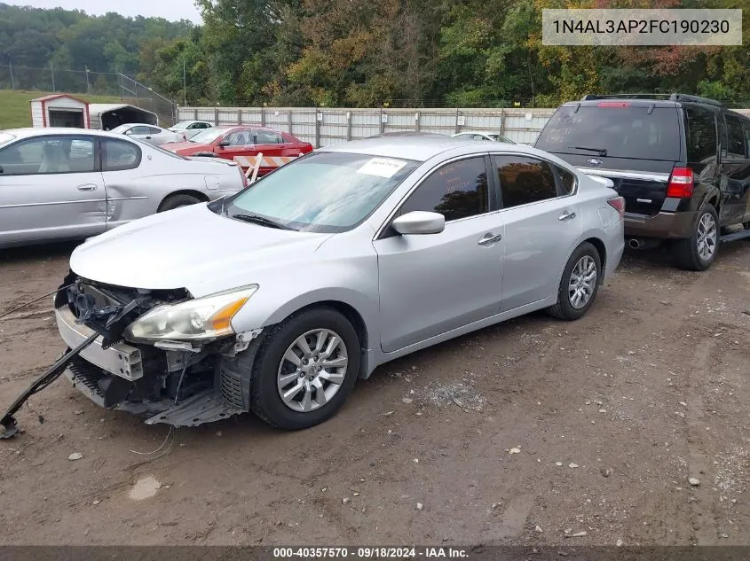 2015 Nissan Altima 2.5/S/Sv/Sl VIN: 1N4AL3AP2FC190230 Lot: 40357570