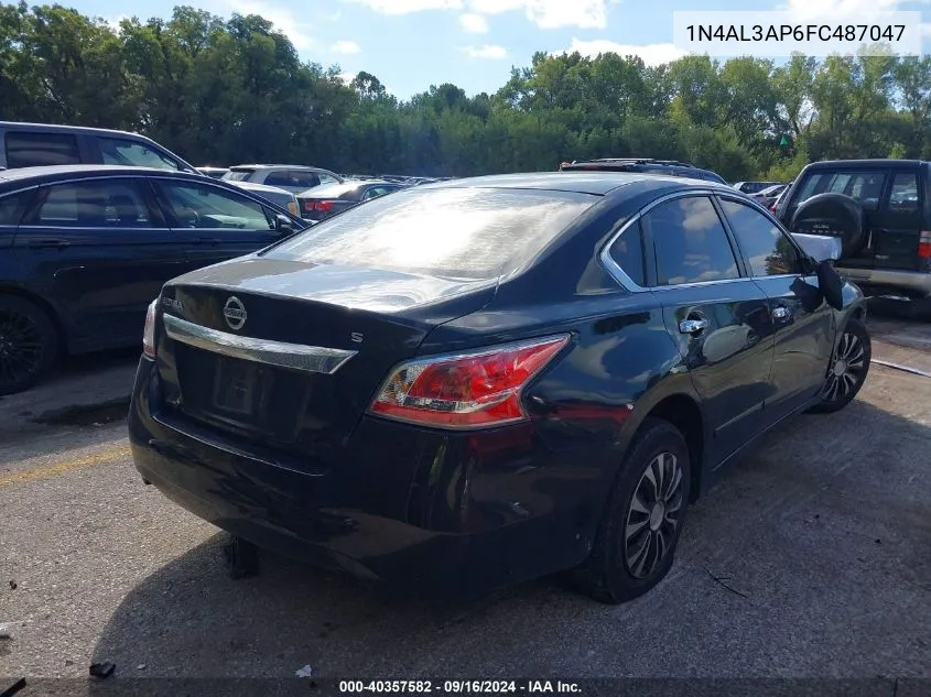 2015 Nissan Altima 2.5 S VIN: 1N4AL3AP6FC487047 Lot: 40357582