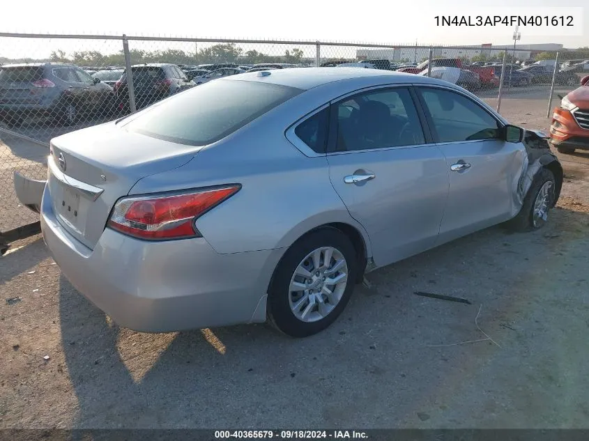 1N4AL3AP4FN401612 2015 Nissan Altima 2.5/S/Sv/Sl