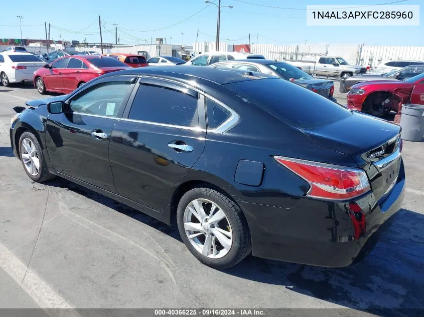 2015 Nissan Altima 2.5 Sv VIN: 1N4AL3APXFC285960 Lot: 40366225