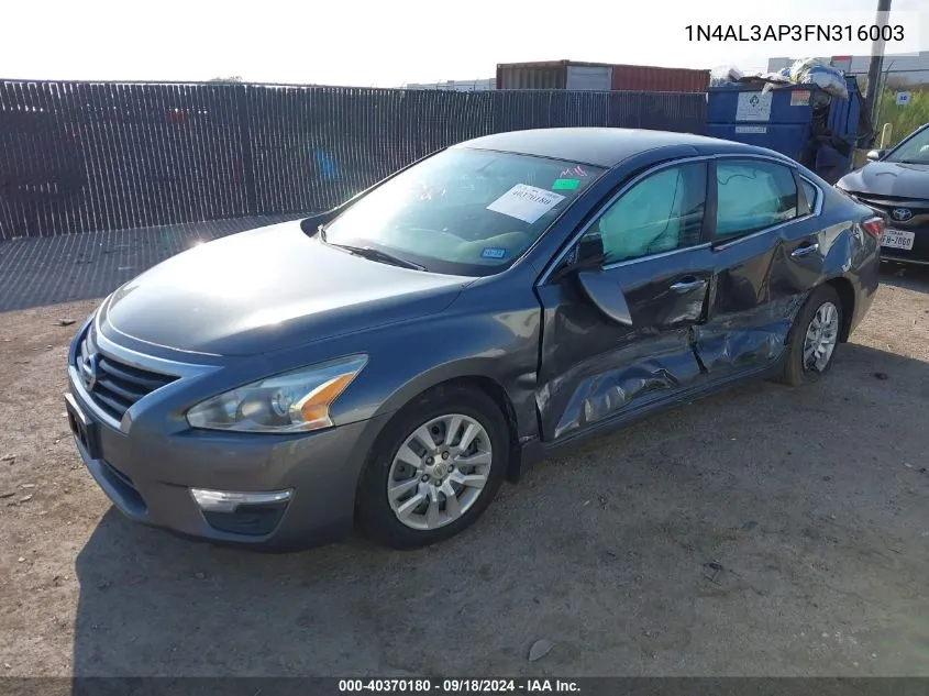 1N4AL3AP3FN316003 2015 Nissan Altima 2.5/S/Sv/Sl