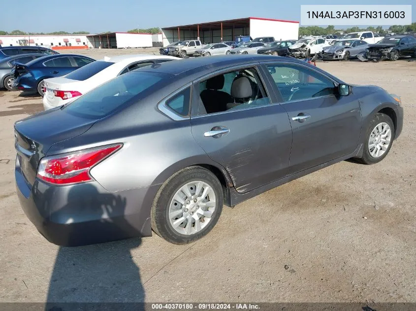 1N4AL3AP3FN316003 2015 Nissan Altima 2.5/S/Sv/Sl