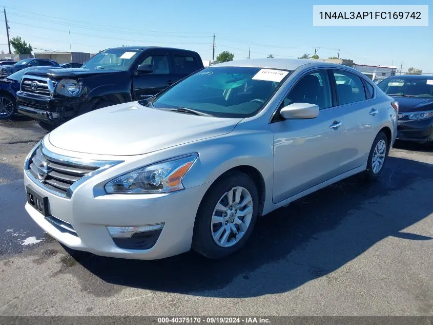 2015 Nissan Altima 2.5/2.5 S/2.5 Sl/2.5 Sv VIN: 1N4AL3AP1FC169742 Lot: 40375170