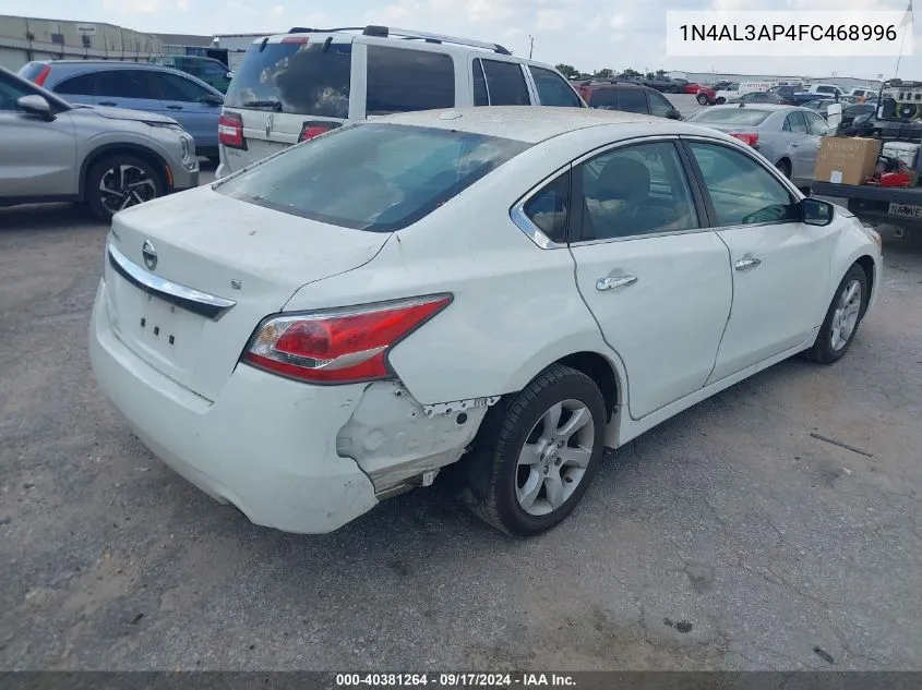 2015 Nissan Altima 2.5/2.5 S/2.5 Sl/2.5 Sv VIN: 1N4AL3AP4FC468996 Lot: 40381264