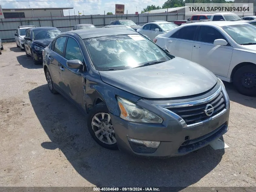 2015 Nissan Altima 2.5 S VIN: 1N4AL3AP9FN894364 Lot: 40384649