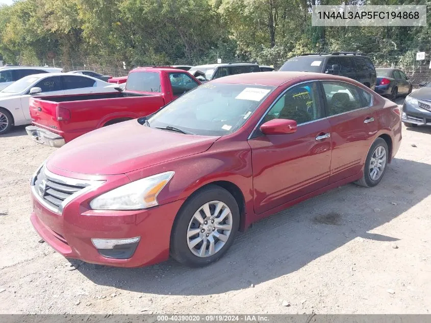 2015 Nissan Altima 2.5 S VIN: 1N4AL3AP5FC194868 Lot: 40390020