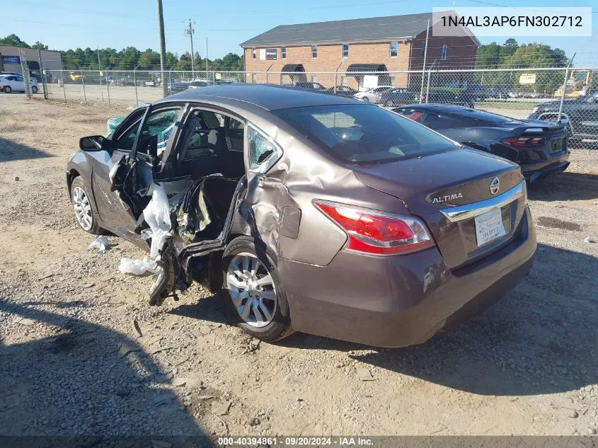 2015 Nissan Altima 2.5/2.5 S/2.5 Sl/2.5 Sv VIN: 1N4AL3AP6FN302712 Lot: 40394861