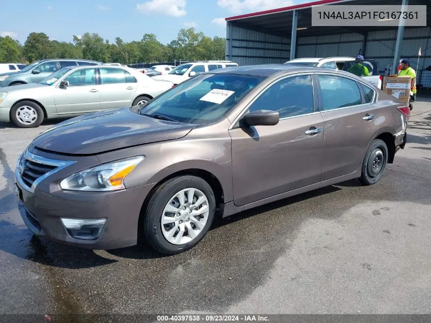 2015 Nissan Altima 2.5/2.5 S/2.5 Sl/2.5 Sv VIN: 1N4AL3AP1FC167361 Lot: 40397538