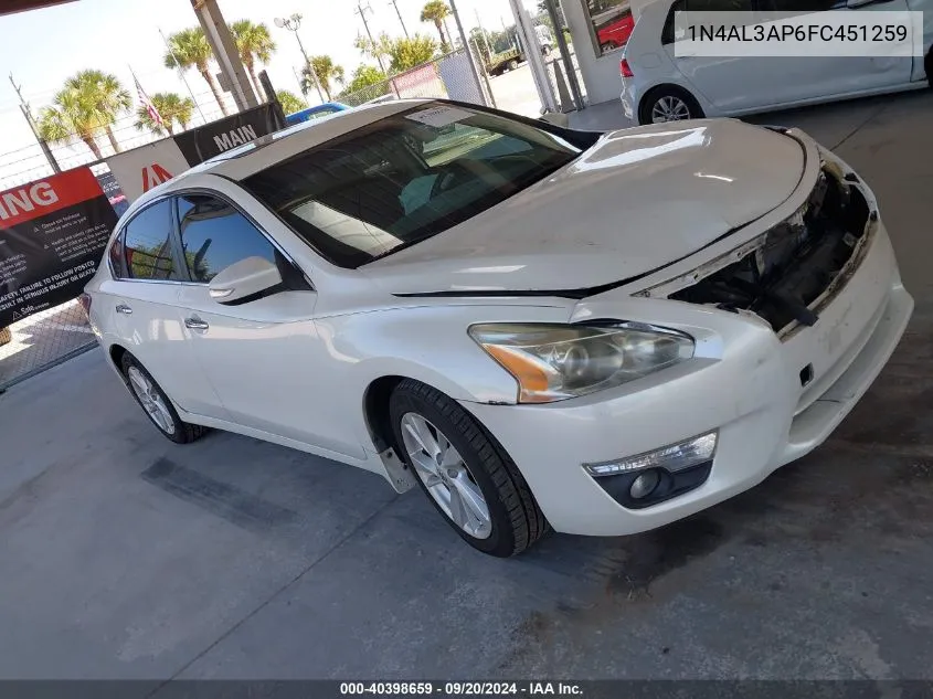 2015 Nissan Altima 2.5 Sv VIN: 1N4AL3AP6FC451259 Lot: 40398659