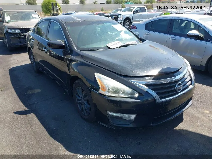 2015 Nissan Altima 2.5 S VIN: 1N4AL3AP5FN922001 Lot: 40412867