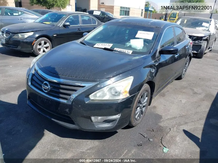 2015 Nissan Altima 2.5 S VIN: 1N4AL3AP5FN922001 Lot: 40412867