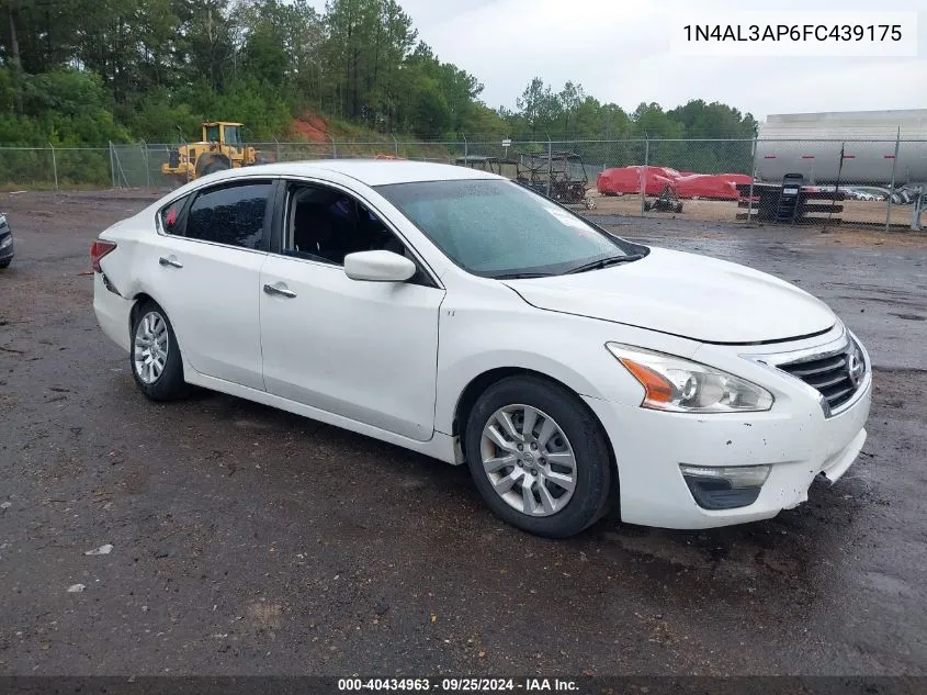 2015 Nissan Altima 2.5/2.5 S/2.5 Sl/2.5 Sv VIN: 1N4AL3AP6FC439175 Lot: 40434963