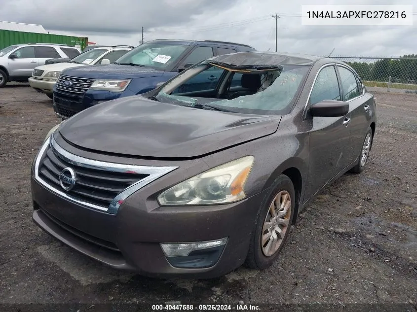 2015 Nissan Altima 2.5 S VIN: 1N4AL3APXFC278216 Lot: 40447588