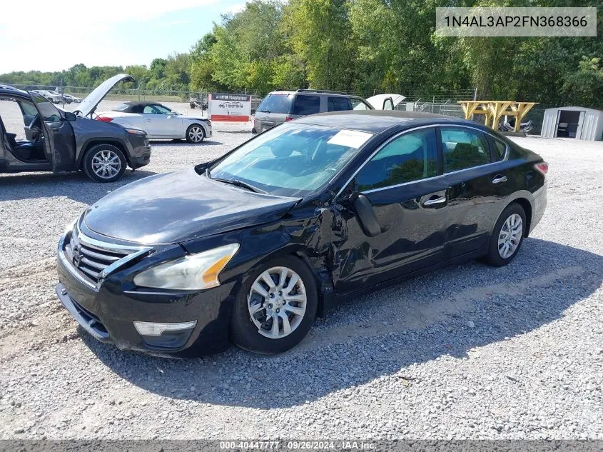 2015 Nissan Altima 2.5 S VIN: 1N4AL3AP2FN368366 Lot: 40447777