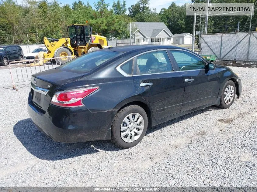 2015 Nissan Altima 2.5 S VIN: 1N4AL3AP2FN368366 Lot: 40447777