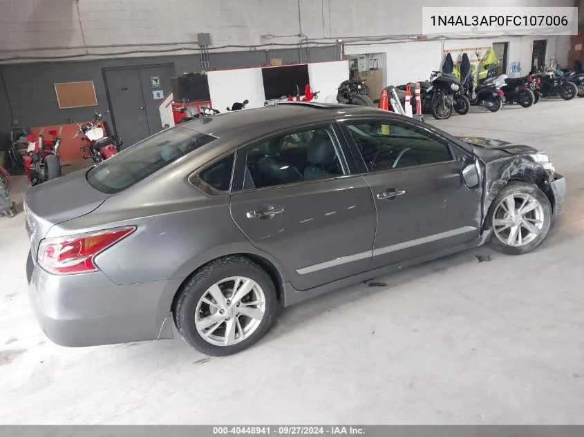 2015 Nissan Altima 2.5 Sl VIN: 1N4AL3AP0FC107006 Lot: 40448941