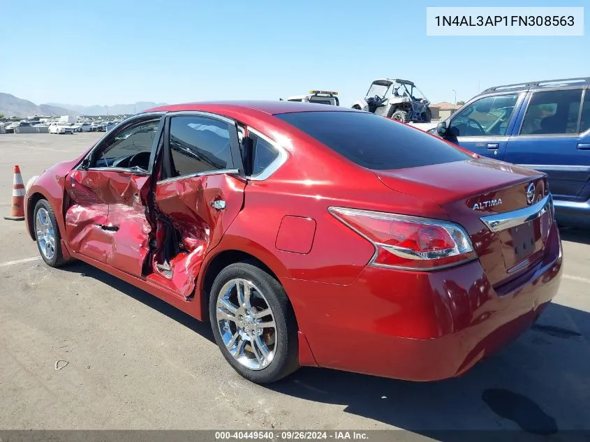 2015 Nissan Altima 2.5 S VIN: 1N4AL3AP1FN308563 Lot: 40449540