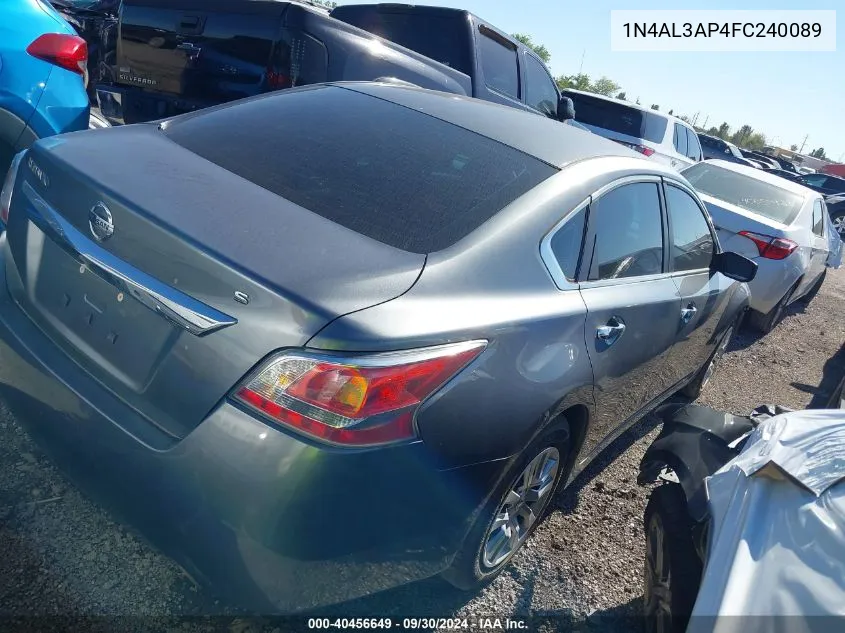 2015 Nissan Altima 2.5/2.5 S/2.5 Sl/2.5 Sv VIN: 1N4AL3AP4FC240089 Lot: 40456649