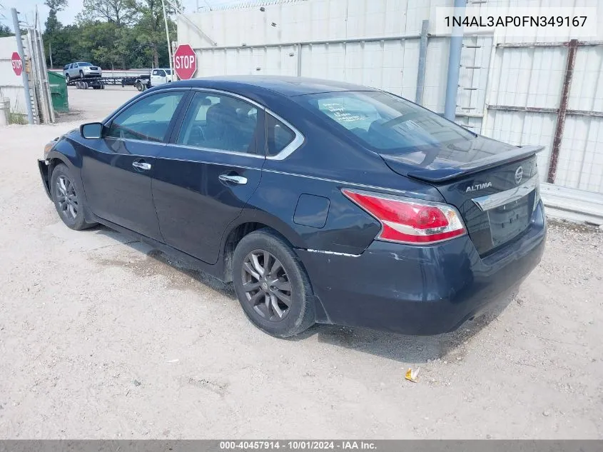 2015 Nissan Altima 2.5 S VIN: 1N4AL3AP0FN349167 Lot: 40457914