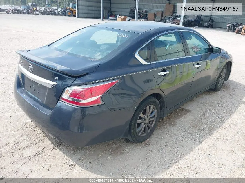 2015 Nissan Altima 2.5 S VIN: 1N4AL3AP0FN349167 Lot: 40457914