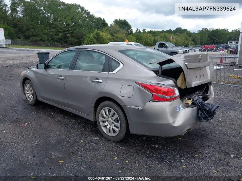 2015 Nissan Altima 2.5 S VIN: 1N4AL3AP7FN339624 Lot: 40461267