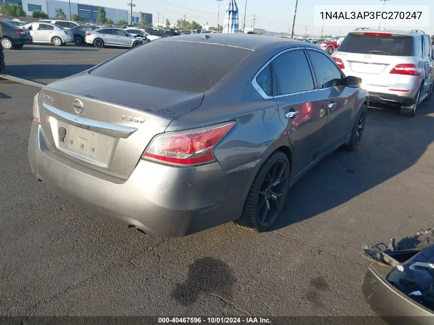 2015 Nissan Altima 2.5/S/Sv/Sl VIN: 1N4AL3AP3FC270247 Lot: 40467596